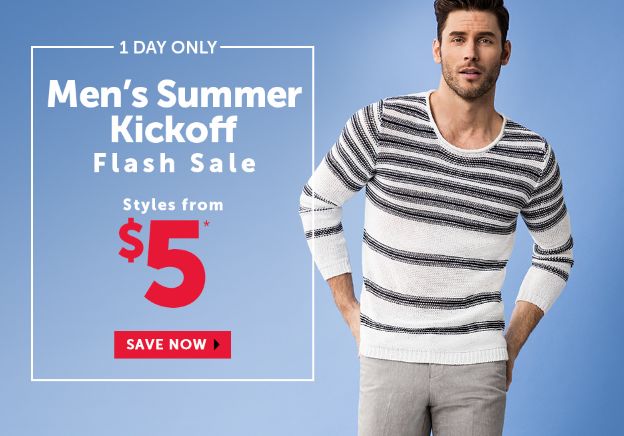  Le Chateau 精选230款男士服饰等1.7折起限时特卖！售价低至4.99元！额外再打9折！