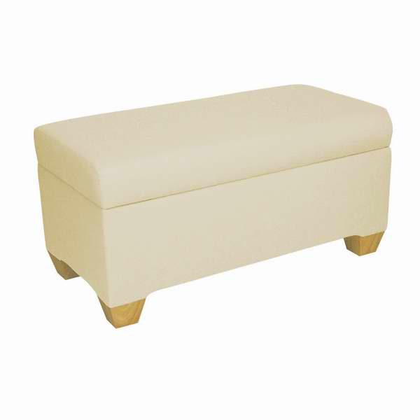  Skyline Furniture Walnut Hill 实木棉混纺面储物长凳3.2折 89.62元限时特卖并包邮！