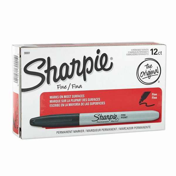  Sharpie FINE POINT 永久记号马克笔12支装4.7折 9.99元限时特卖！