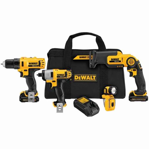  历史最低价上再立减25元！DEWALT 得伟 DCK413S2 12伏4无绳电动工具套装3折 164元限时特卖并包邮！