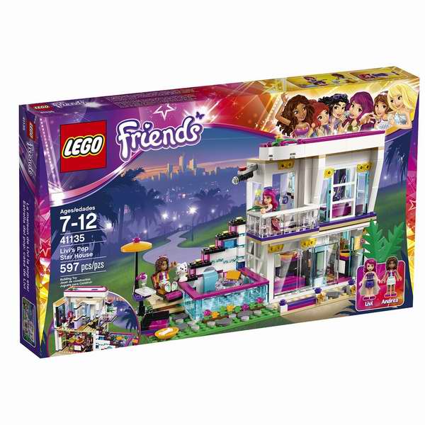  历史新低！网购周头条：LEGO 乐高 41135 女孩系列 莉维的歌星大宅（597pcs）5.4折 35.89元限时特卖！