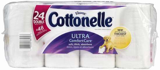 Cottonelle 24卷超软卫生纸9.98元限时特卖！