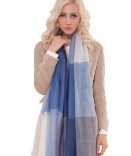  时尚潮流！Fashion Land 羊绒围巾 59.49元特卖（两种颜色可选），原价 169.99元，包邮