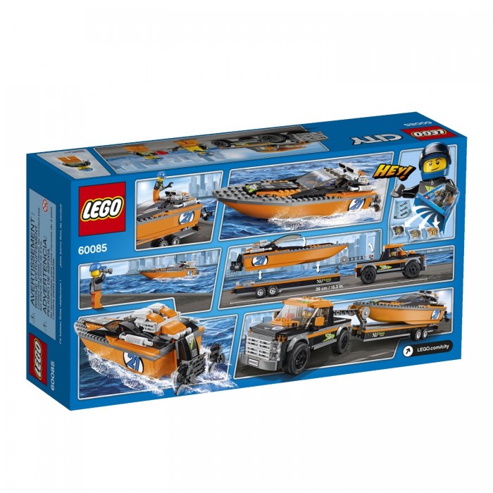  LEGO 乐高 60085 城市系列 4x4 赛艇运输车 31.97元特卖，原价 39.99元，包邮