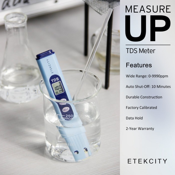  Etekcity 手持式数字TDS水质测试仪 15.99元特卖，原价 21.99元