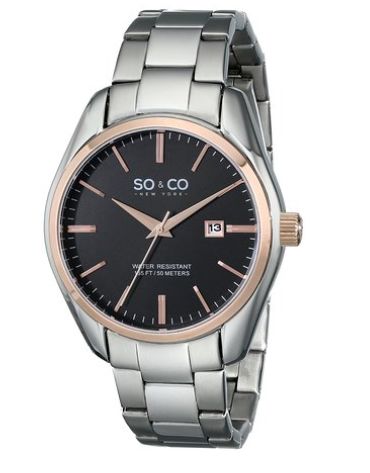  SO & CO New York 男士 5101.5 时尚腕表 33.99元特卖，原价 52.77元，包邮