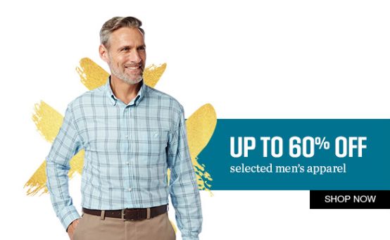  Sears精选60款男性服饰4折起限时特卖，额外9折或立减10元！仅限今日！