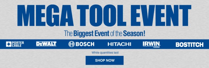  Lowe's 本季最大折扣电动工具特卖！购买DEWALT产品满175元立减25元！精选多款商品今日限时抢购！