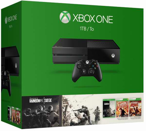  Amazon精选5款 Xbox One 500GB/1TB 家庭娱乐游戏机+游戏套装立省50元，349.99-399.99元限时特卖并包邮！
