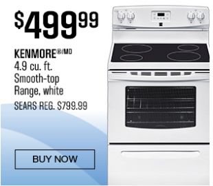  Kenmore/MD 30英寸 Smoothtop 镜面平板电炉头6.2折 499.99元限时特卖！