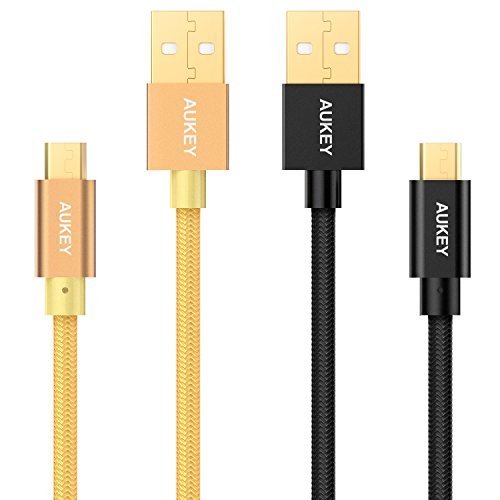  AUKEY Micro USB 3.3英尺快速充电传输线两件套6.7折 9.99元限时特卖！