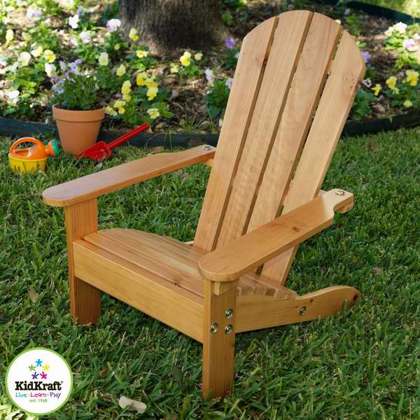  KidKraft 83 Adirondack 实木儿童休闲椅/沙滩躺椅4折 35.99元限时特卖并包邮！