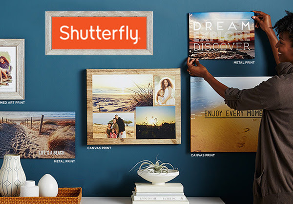  Shutterfly 全场6折限时特卖，送2张8x10照片或1张16x20照片，新用户再免费冲印50张相片！