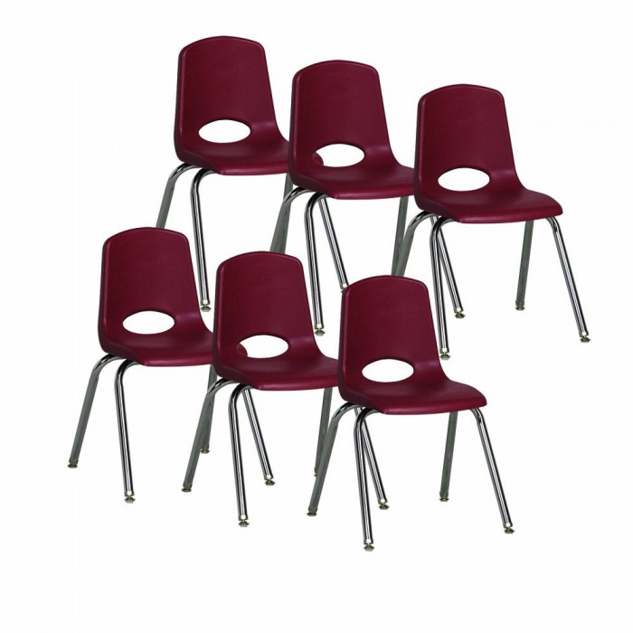  历史最低价！ECR4Kids 16英寸学校儿童椅子6件套2.4折 89.56元限时特卖并包邮！
