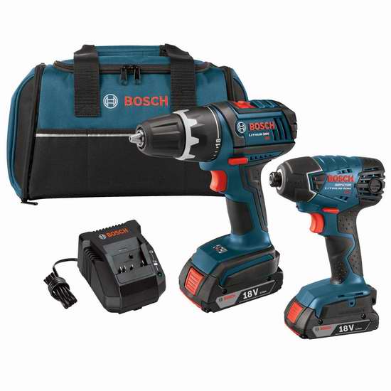  Bosch 博世 CLPK232-181 18伏紧凑型电钻/冲击钻套装5.1折 169.95元限时特卖并包邮！