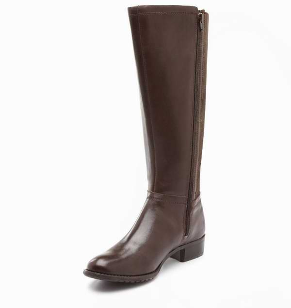  Hush Puppies Lindy Chamber 女式真皮时尚马靴2.7折 62.96元限时清仓！黑棕两色可选！