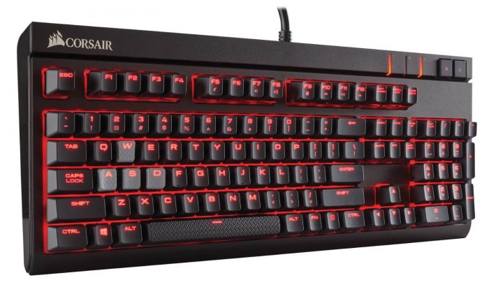  红轴独霸天下！Corsair 海盗船惩戒者红轴机械游戏键盘带动态背光 116元特卖，原价 149.99元，包邮