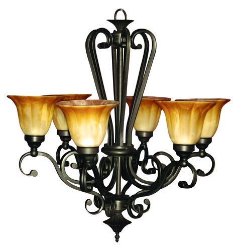  白菜价！Yosemite Home Decor 94836-6VB 佛罗伦萨系列吊灯1折 82.9加元包邮！