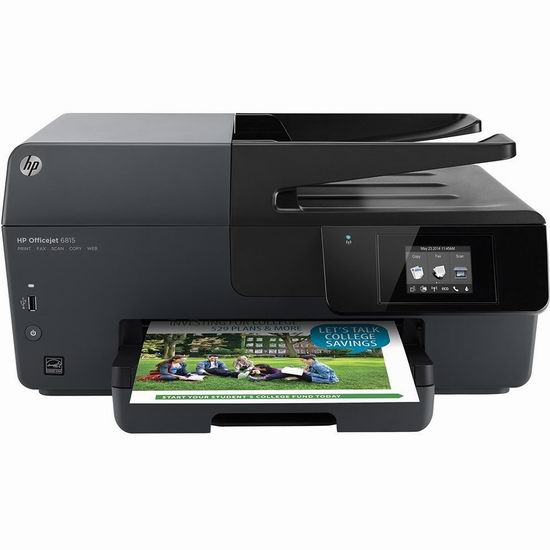  HP 惠普 Officejet 6815 无线多功能一体彩色喷墨打印机 59.94元，原价 179.99元，包邮