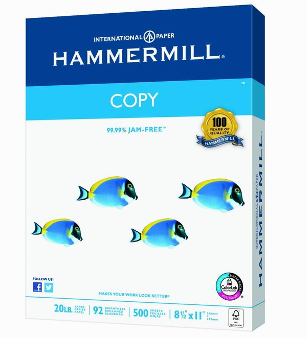  历史最低价！Hammermill 20-Pound 复印打印纸500页6.9折 4.84元限时特卖！