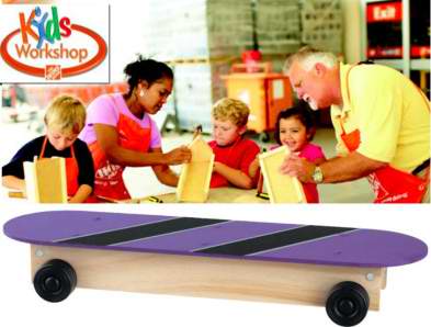  Home Depot 8月13日免费儿童手工课，制作滑板铅笔盒，8月另有3个家庭装修免费课程