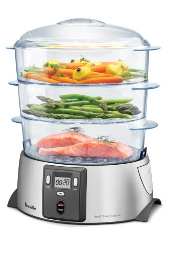  Breville BFS600XL 时尚数字控制三层电蒸锅6.7折 79.95元限时特卖并包邮！