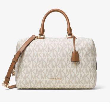  Michael Kors Kirby 女士经典LOGO大号手提/斜跨包 5.6折 206.08元特卖（2色可选），原价 368元，包邮