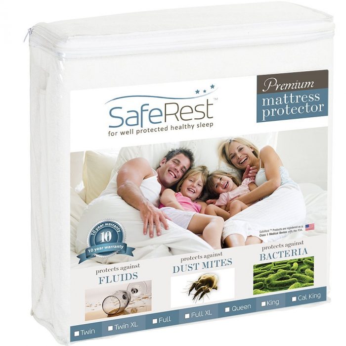  SafeRest Queen Size 防水防过敏高级床垫保护套 39.95元特卖，原价119.98元，包邮