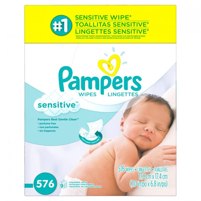  Pampers 帮宝适敏感型宝宝湿巾576张 16.97元特卖，原价 21.99元