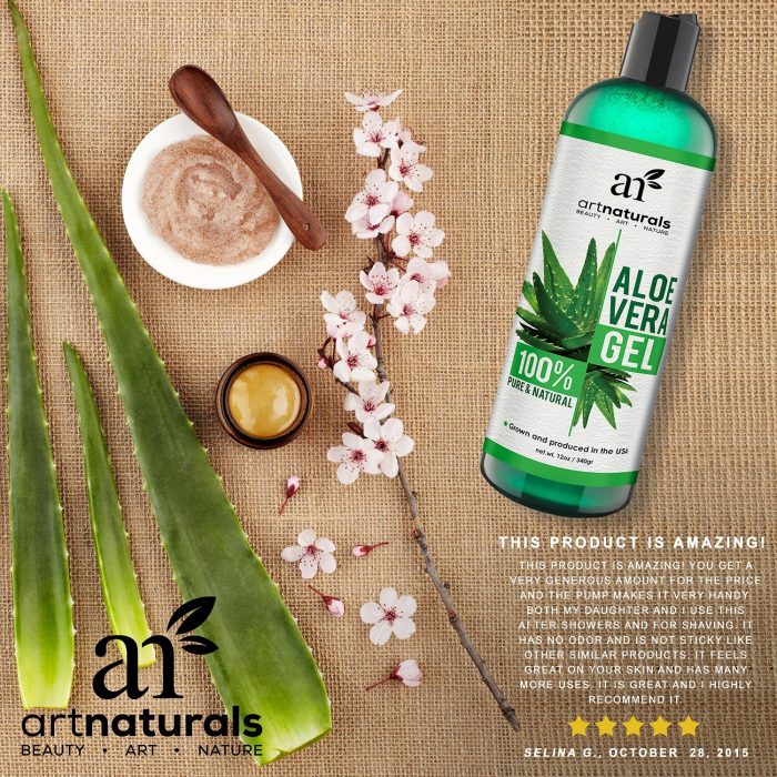  ArtNaturals 100%纯天然有机芦荟胶 14.4元特卖，原价 39.95元