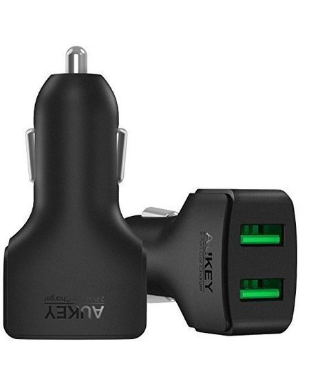  AUKEY 4.8A / 24W 双USB接口车载充电器 6.79元限量特卖，原价 10.99元