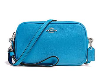  COACH Pebbled 迷你真皮斜挎包 95元特卖，原价 190元