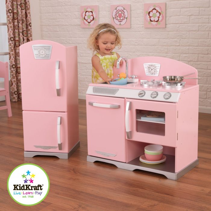 KidKraft 粉红儿童木质厨房玩具套装 169.99元特卖，原价 259元，包邮