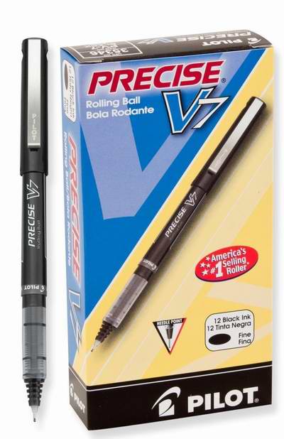  最顺滑的中性笔！历史最低价！Pilot Precise V7 黑色滚珠笔12支装3.5折 10.5元限时特卖！