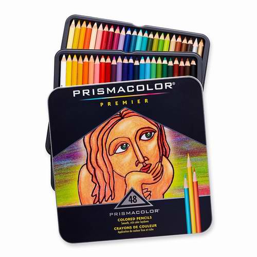  再次大降！历史新低！Sanford 3598T Prismacolor 48色软芯彩色铅笔4折 31.99元限时特卖并包邮！