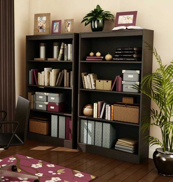  South Shore Furniture Axess Collection 1.47米巧克力色4层书柜3.9折 56.57元限时特卖并包邮！