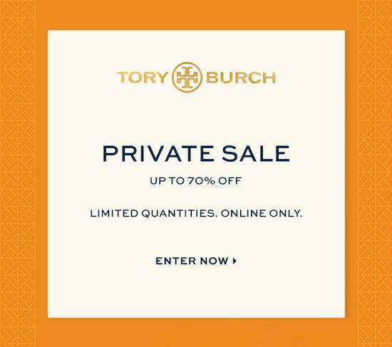  Tory Burch 私密特卖会现在开售！指定款手袋、服饰、鞋子等3折起清仓！