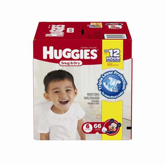  多款 Huggies 好奇 Snug and Dry 婴儿纸尿裤6.5折 22.97元限时特卖！