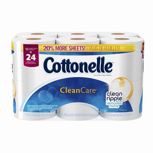  Cottonelle Clean Care 12卷卫生纸 5.98元限时特卖！
