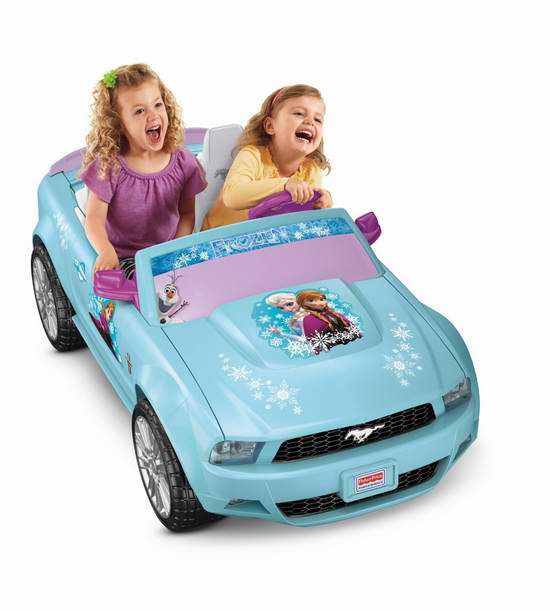  历史新低！Fisher-Price 费雪 冰雪奇缘野马双人座电动敞篷轿车5.9折 238元限时特卖并包邮！