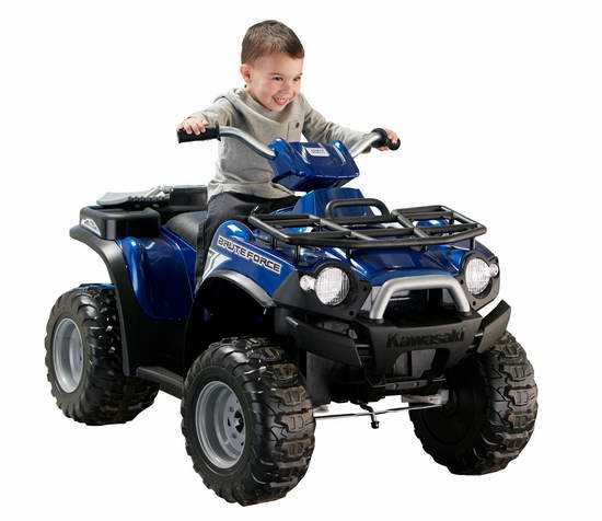  历史新低！Fisher-Price 费雪 Kawasaki Brute 全地形四轮电动摩托车6折 288元限时特卖并包邮！