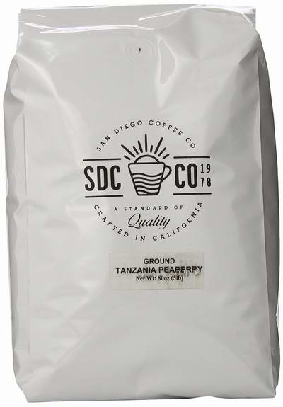  售价大降！历史新低！San Diego Coffee 坦桑尼亚小果咖啡豆5磅 1.5折10.62元限时清仓！