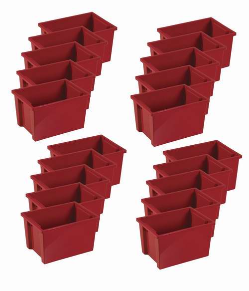  历史新低！ECR4Kids 红色大号收纳箱20件套2.3折 47.02元限时清仓并包邮！