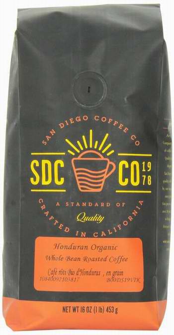  售价大降！历史新低！San Diego Coffee 洪都拉斯有机小果咖啡豆2磅 2折6.98元限时清仓！