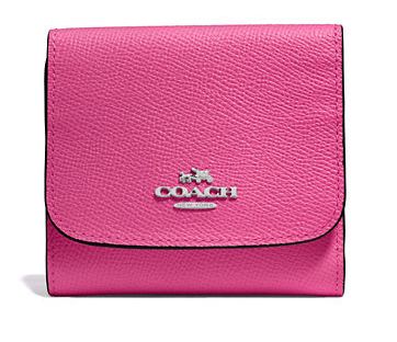  Coach 女士时尚斜纹皮革小型钱包 60.37元，原价 115元