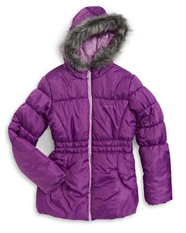  CALVIN KLEIN Glacial 女童连帽保暖外套 51.97元特卖（2色可选），原价 99元
