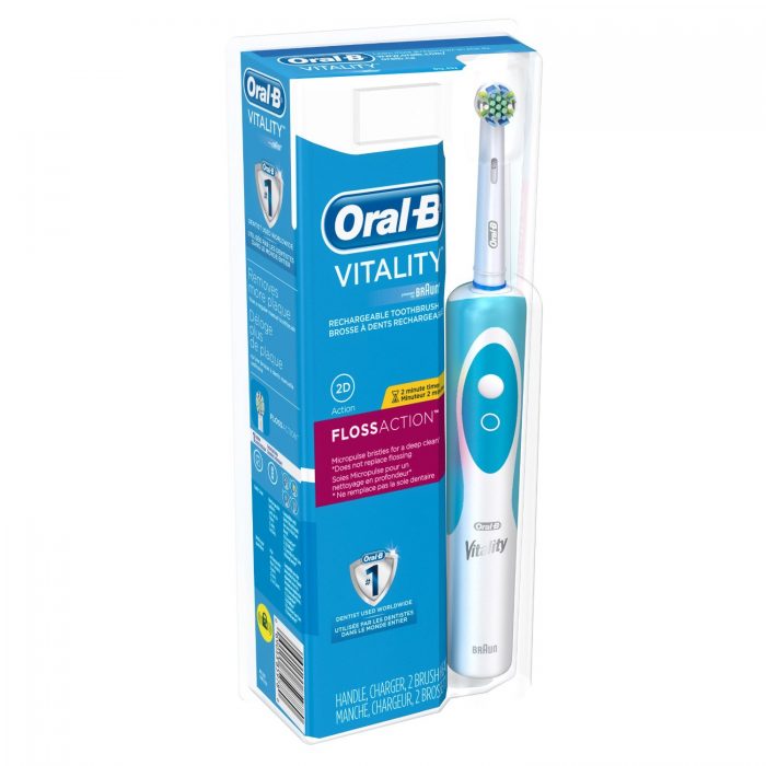  Oral-B 欧乐Vitality Floss Action超细毛深层清洁型电动牙刷 24.97加元，原价 32.99加元