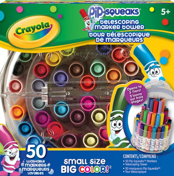  Crayola 可伸缩迷你马克笔 50支套装 12.99元特卖，原价 16.99元