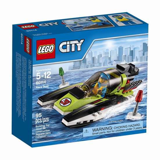  LEGO 乐高 60114 城市系列赛艇（95pcs）6.5折 8.44元限时特卖！