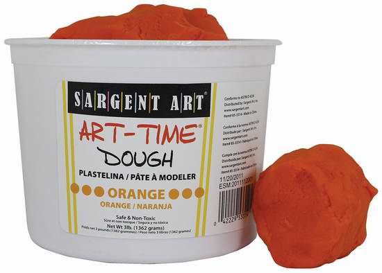  历史新低！Sargent Art 85-3314 Art-Time 3磅儿童创意橙色彩泥5.4折 6.13元限时特卖！